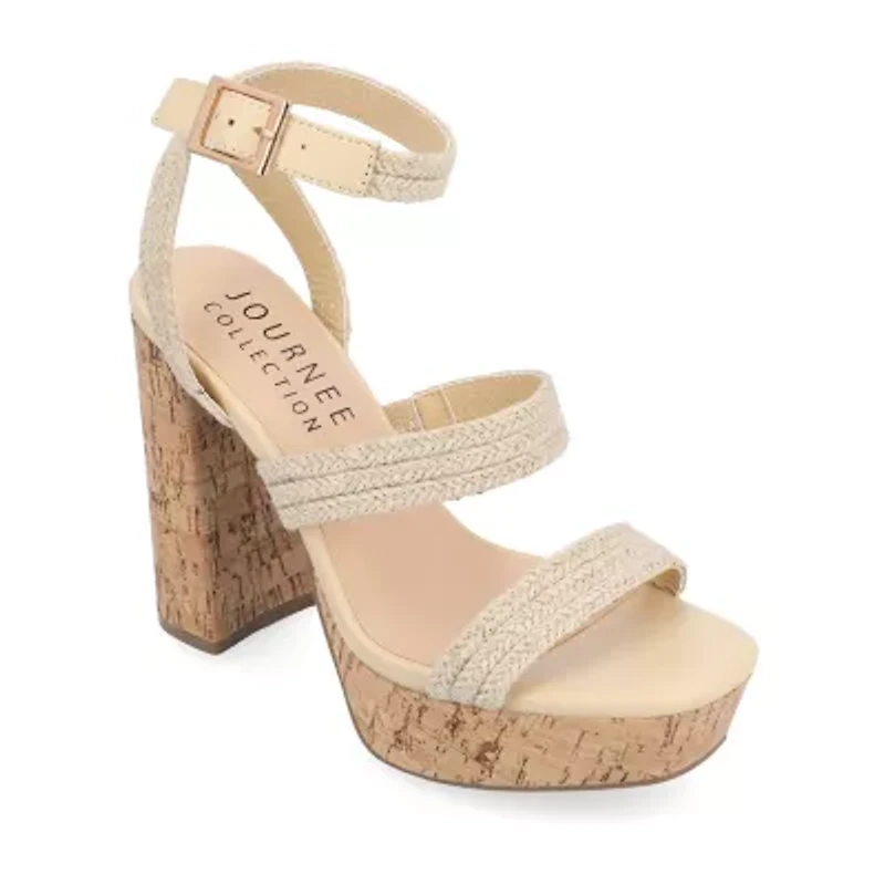 Journee Collection Womens Sienne Heeled Sandals