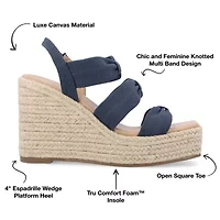 Journee Collection Womens Santorynn Wedge Sandals