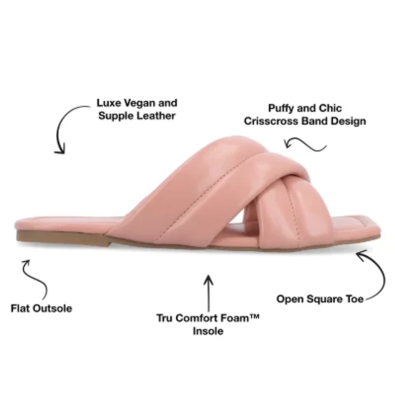 Journee Collection Womens Divyah Flat Sandals