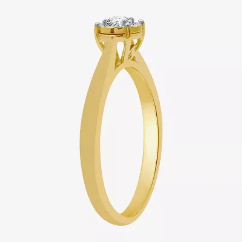 I Said Yes (H-I / I1) Womens 1/4 CT. T.W. Lab Grown White Diamond Sterling Silver Round Solitaire Bridal Set