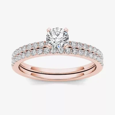 CT.T.W. Natural Diamond 14K Rose Gold Bridal Ring Set