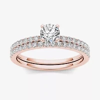 CT.T.W. Natural Diamond 14K Rose Gold Bridal Ring Set