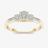 1/3 CT.T.W. Natural Diamond 10K Yellow Gold Engagement Ring