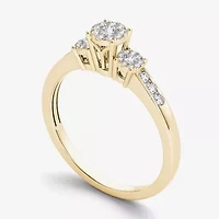 1/3 CT.T.W. Natural Diamond 10K Yellow Gold Engagement Ring