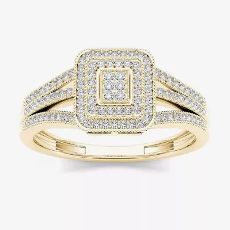 1/6 CT.T.W. Natural Diamond 10K Yellow Gold Engagement Ring