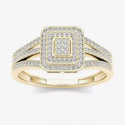 1/6 CT.T.W. Natural Diamond 10K Yellow Gold Engagement Ring