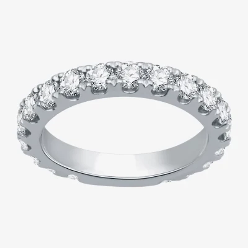 (H-I / I1) Womens 2 CT. T.W. Lab Grown White Diamond 10K Gold Wedding Band
