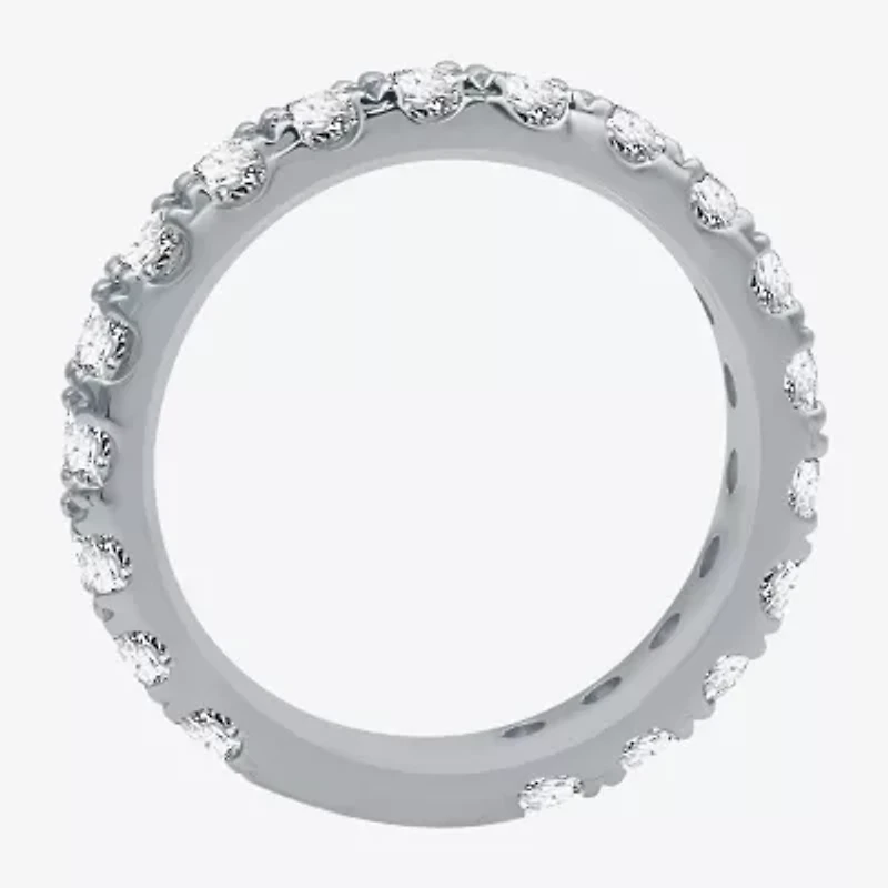 (H-I / I1) Womens 2 CT. T.W. Lab Grown White Diamond 10K Gold Wedding Band