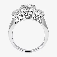 (I / SI2) Love Lives Forever Womens 1 CT. T.W. Lab Grown White Diamond 10K or 14K Gold Round 3-Stone Engagement Ring