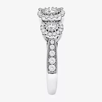 (I / SI2) Love Lives Forever Womens 1 CT. T.W. Lab Grown White Diamond 10K or 14K Gold Round 3-Stone Engagement Ring