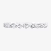 Womens Diamond Accent Natural White 10K Gold Wedding Band