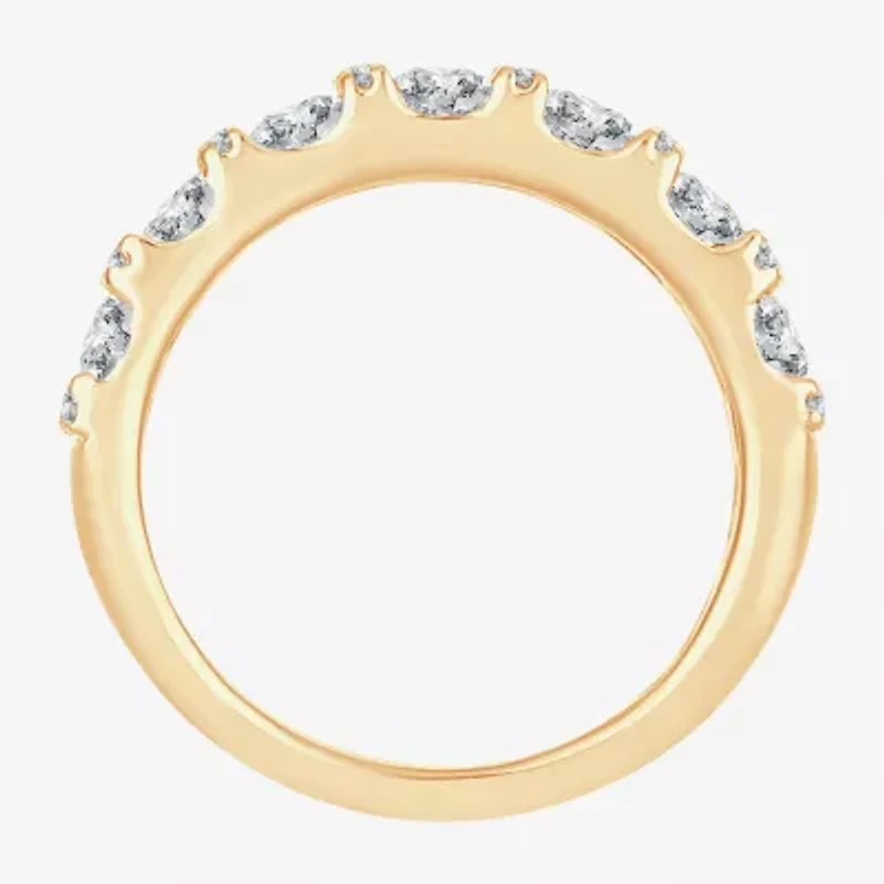 Womens 2 CT. T.W. Natural White Diamond 10K Gold Anniversary Wedding Band