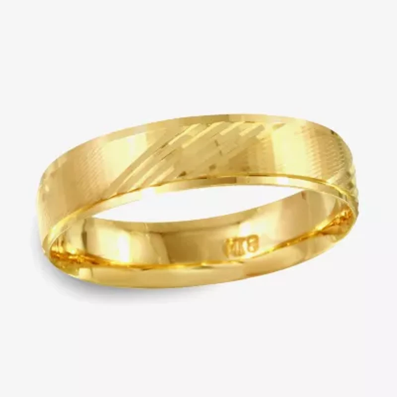 Mens 5MM 14K Gold Wedding Band