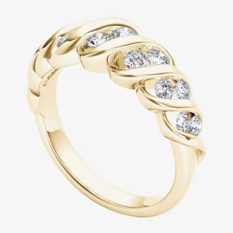 Womens 3.5MM 3/4 CT. T.W. Natural White Diamond 14K Gold Anniversary Band