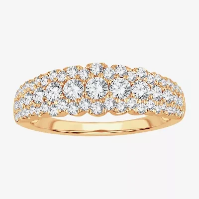Womens 1 1/ CT. T.W. Natural White Diamond 10K Gold Anniversary Band