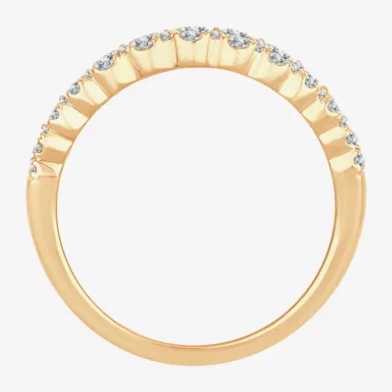 Womens 1 1/ CT. T.W. Natural White Diamond 10K Gold Anniversary Band