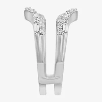 Womens 1 CT. T.W. Natural White Diamond 14K Gold Ring Guard