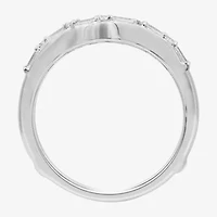 Womens 1 CT. T.W. Natural White Diamond 14K Gold Ring Guard