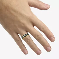 Mens 8MM 1/7 CT. T.W. Natural White Diamond Tungsten Wedding Band