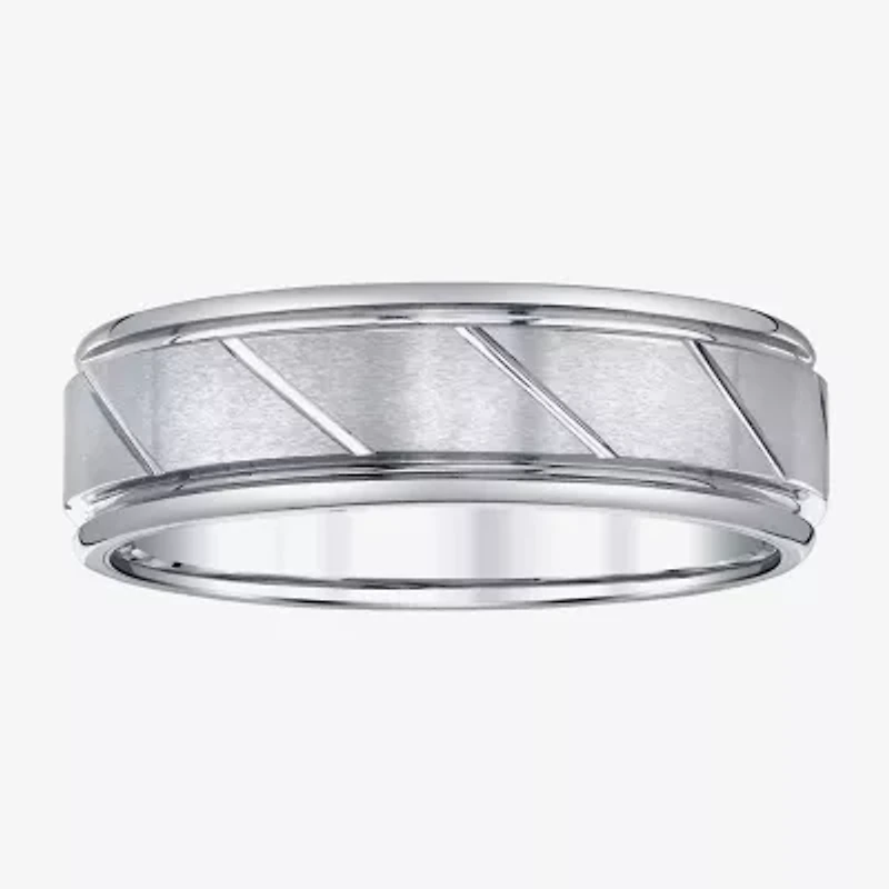 Mens 7MM Genuine Tungsten Wedding Band
