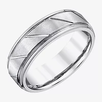 Mens 7MM Genuine Tungsten Wedding Band