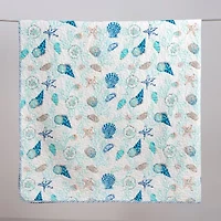 Linery Seashells Coastal Reversible Quilt Set