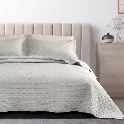 Linery Crushed Microfiber Reversible Quilt Set