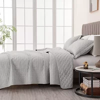 Linery Crushed Microfiber Reversible Quilt Set