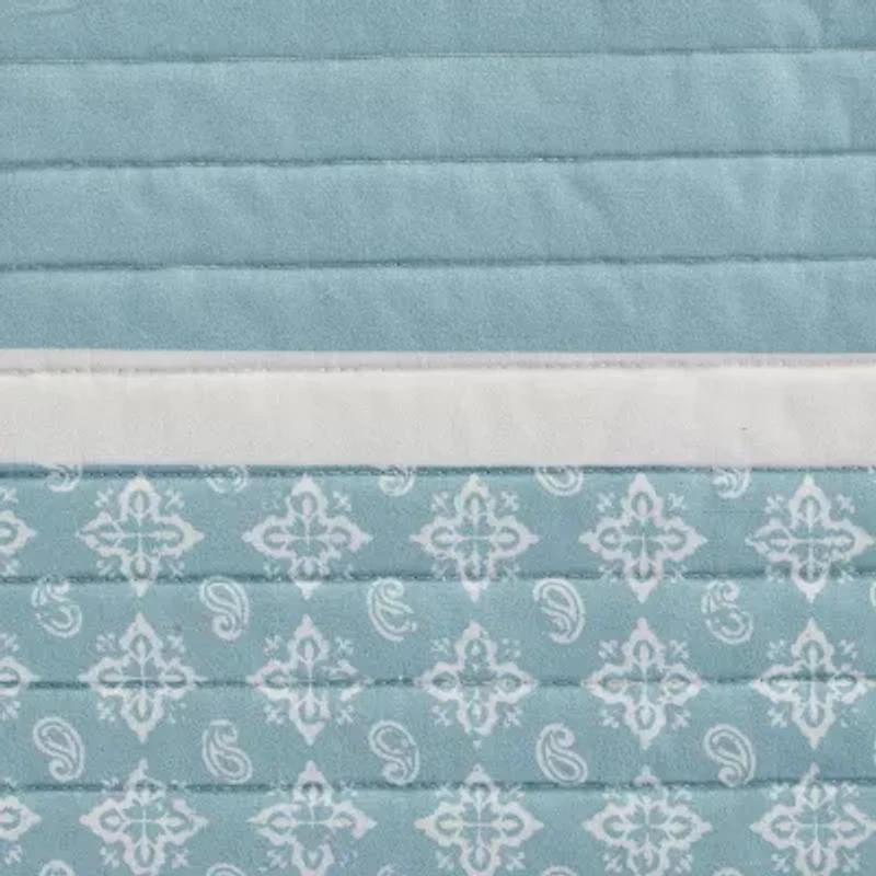 Linery Stripe Paisley Reversible Quilt Set