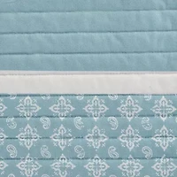 Linery Stripe Paisley Reversible Quilt Set