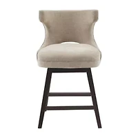 Madison Park Janet Counter Height Upholstered Swivel Bar Stool