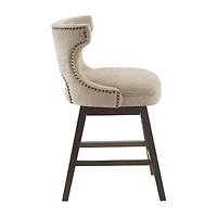 Madison Park Janet Counter Height Upholstered Swivel Bar Stool