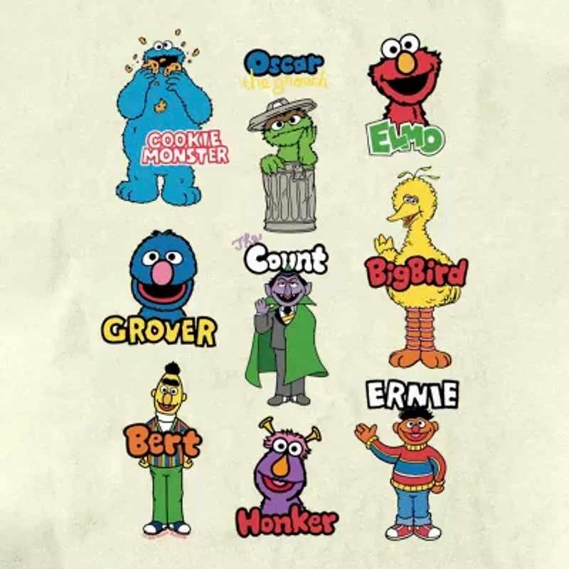 Mens Short Sleeve Sesame Street Graphic T-Shirt