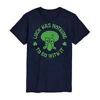 Mens Short Sleeve St. Patrick's Day Spongebob Graphic T-Shirt