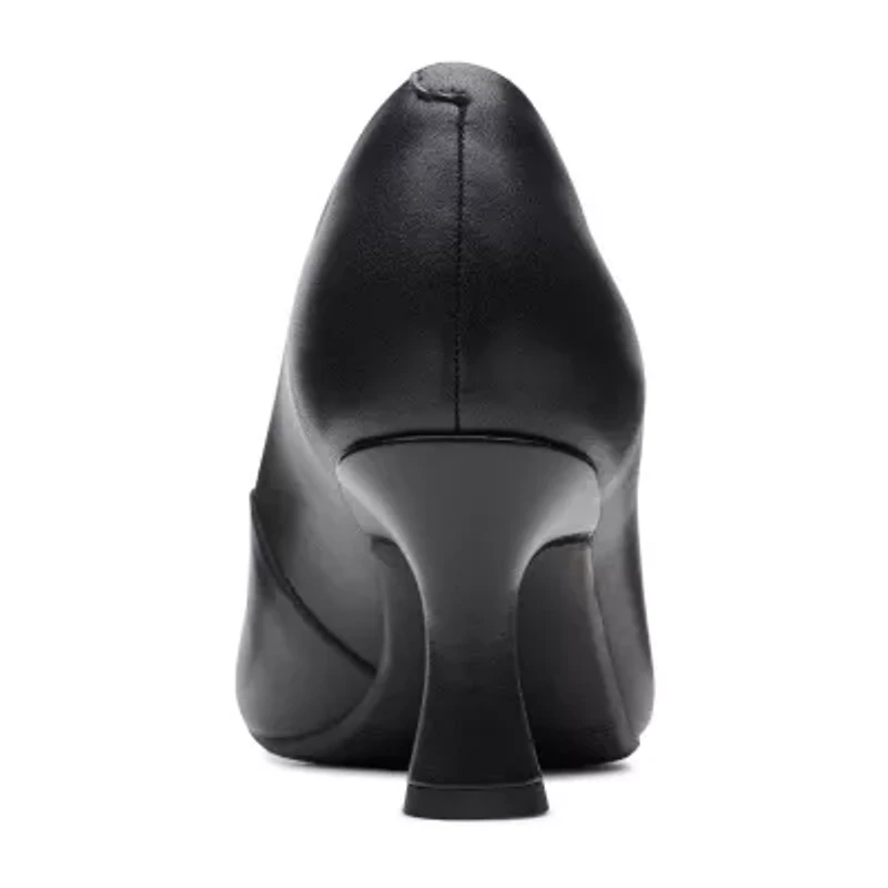 Clarks Katleyna Gem Womens Round Closed Toe Flared Heel Pumps