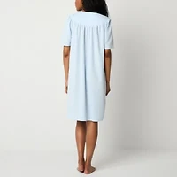 Adonna Womens Waffle Short Sleeve Long Length Robe