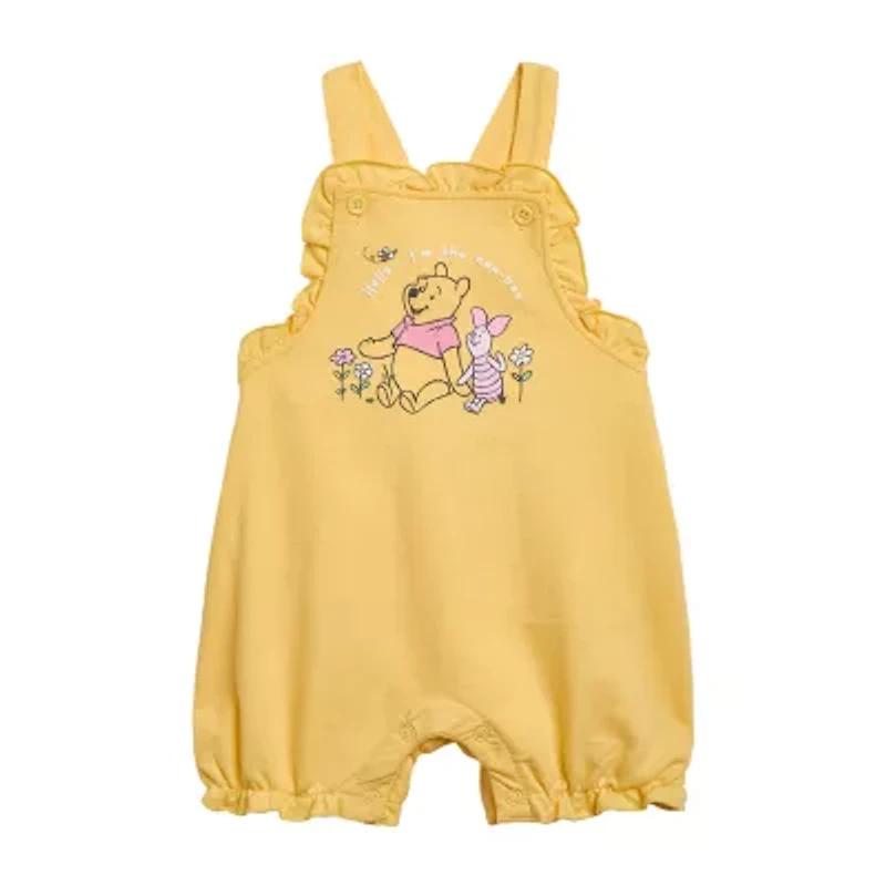 Disney Baby Girls 2-pc. Winnie The Pooh Shortall Set