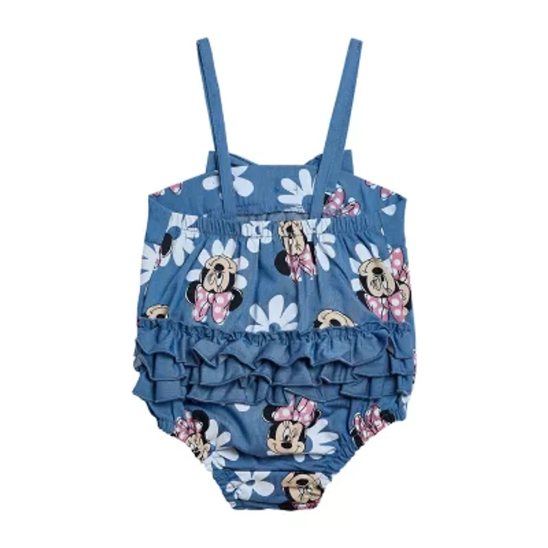 Disney Baby Girls 2-pc. Minnie Mouse Shortall Set