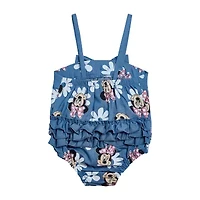 Disney Baby Girls 2-pc. Minnie Mouse Shortall Set