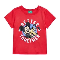 Disney Baby Boys 2-pc. Mickey and Friends Short Set