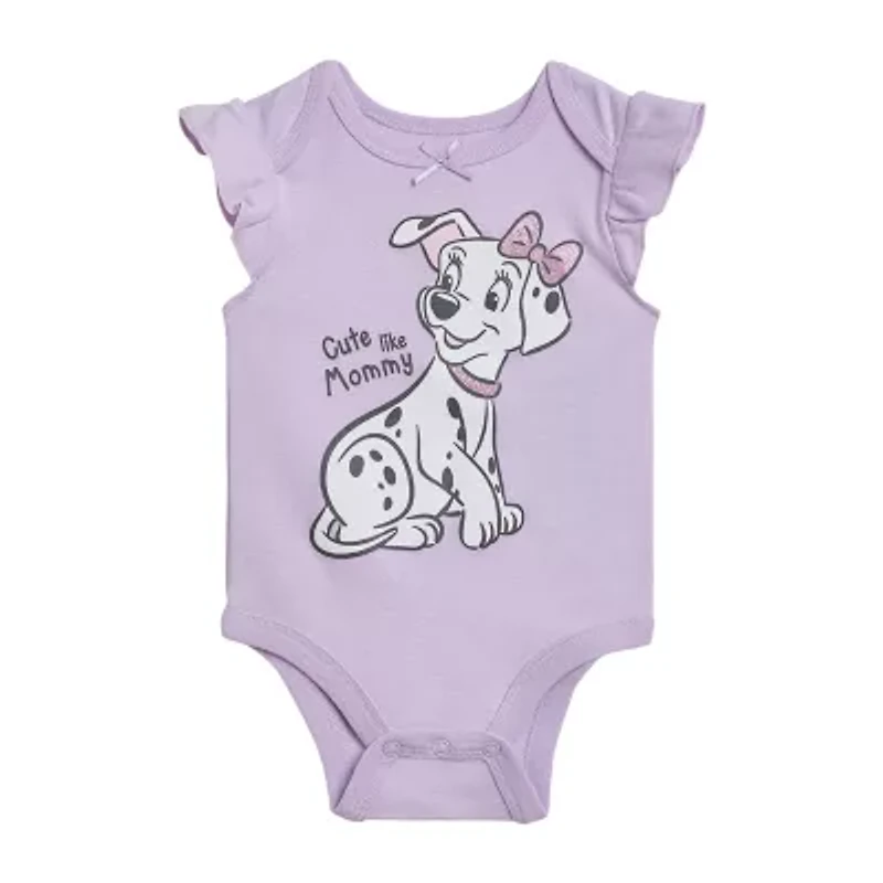 Baby Girls 101 Dalmatians Crew Neck Short Sleeve Bodysuit