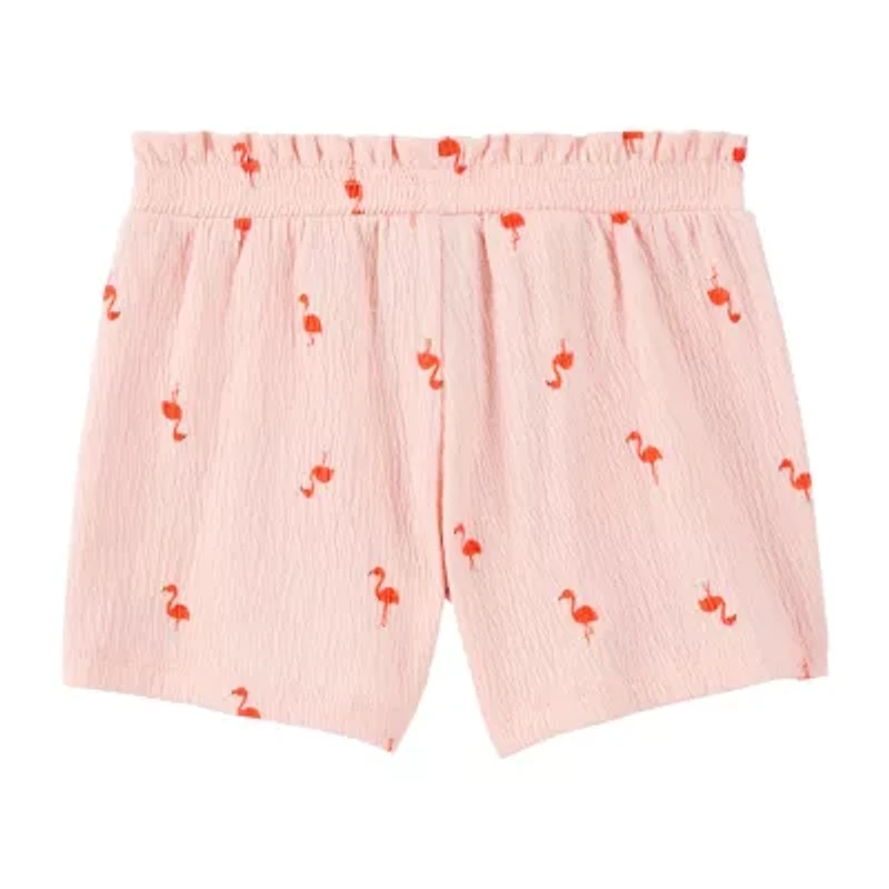 Carter's Flamingo Toddler Girls Knit Pull-On Short