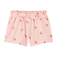 Carter's Flamingo Toddler Girls Knit Pull-On Short