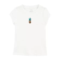 Carter's Little & Big Kid Girls Round Neck Short Sleeve Regular Fit Graphic T-Shirt