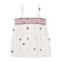 Carter's Americana Toddler Girls Square Neck Sleeveless Tank Top