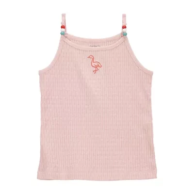 Carter's Toddler Girls Round Neck Sleeveless Tank Top