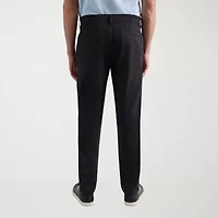 Haggar Sport Travel Performance Mens Comfort Waistband Straight Fit Flat Front Pant