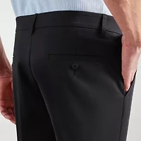 Haggar Sport Travel Performance Mens Comfort Waistband Straight Fit Flat Front Pant