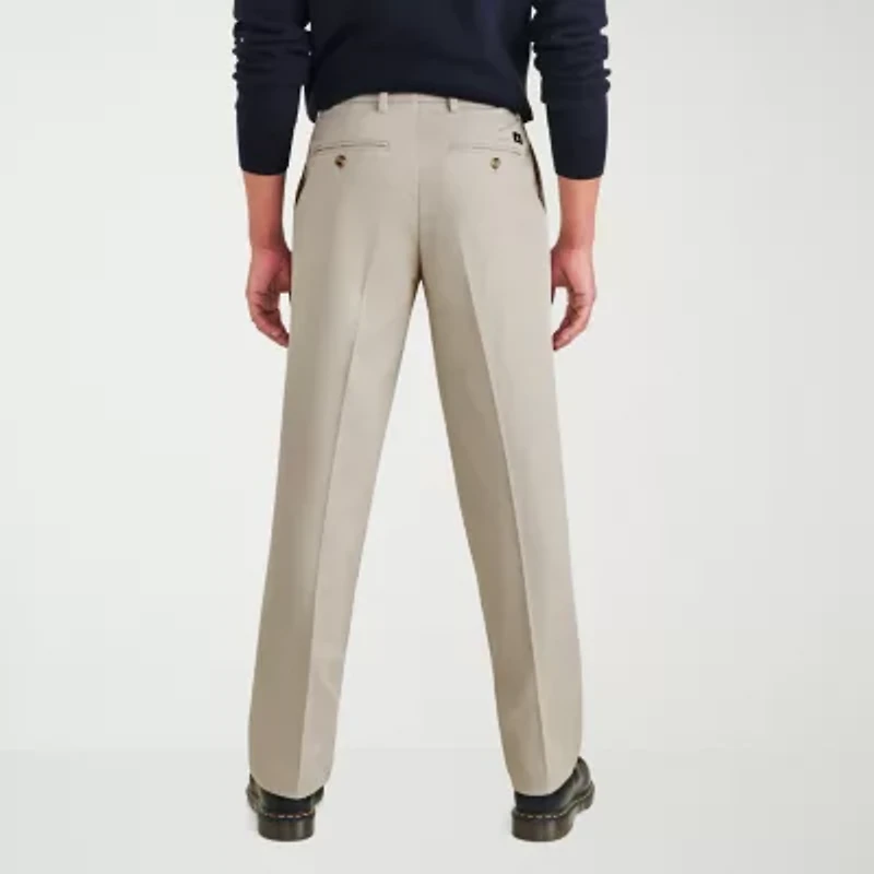 Dockers Signature Iron Free Khaki With Stain Defender Mens Comfort Waistband Classic Fit Flat Front Pant