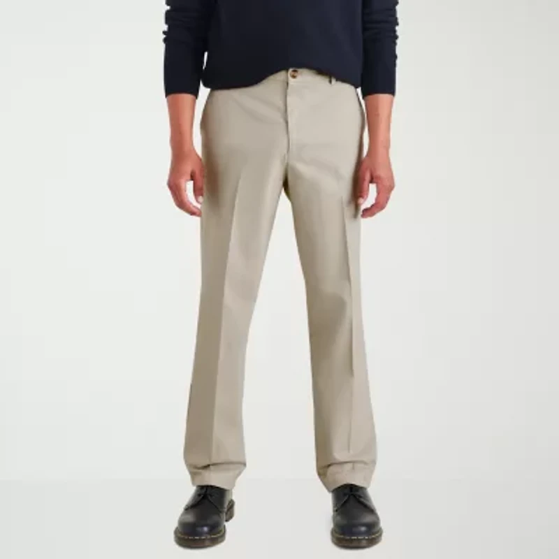 Dockers Signature Iron Free Khaki With Stain Defender Mens Comfort Waistband Classic Fit Flat Front Pant